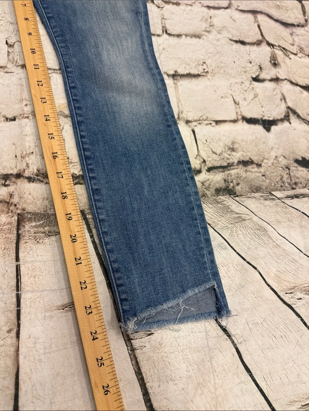 MOTHER Stunner ZIP Ankle Step Fray Jeans Good Girls Do Size 24